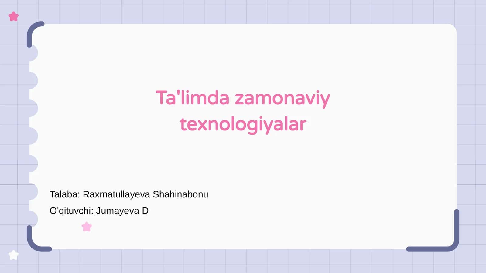Ta'limda zamonaviy texnologiyalar 1