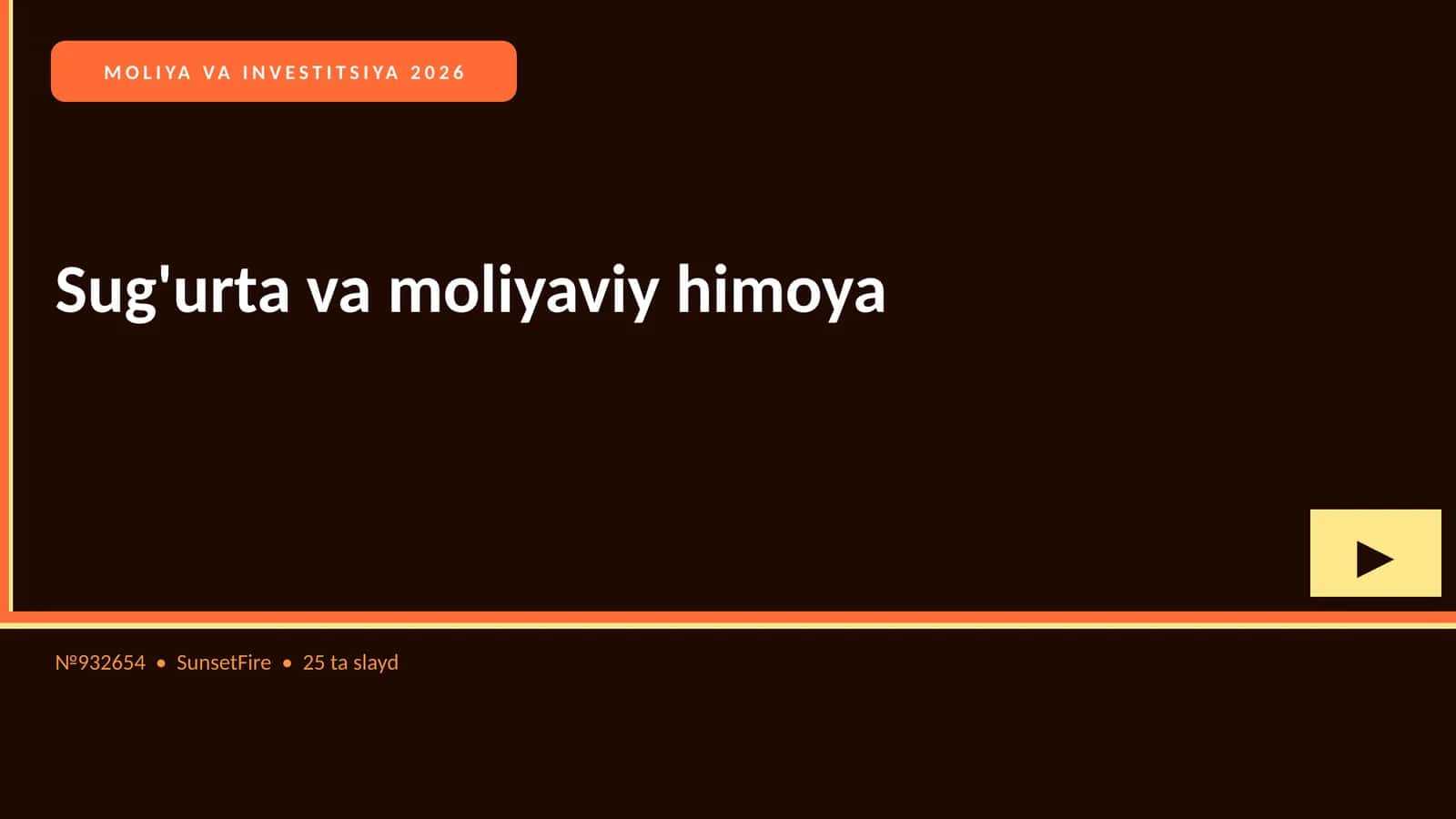 Sug'urta va moliyaviy himoya 1