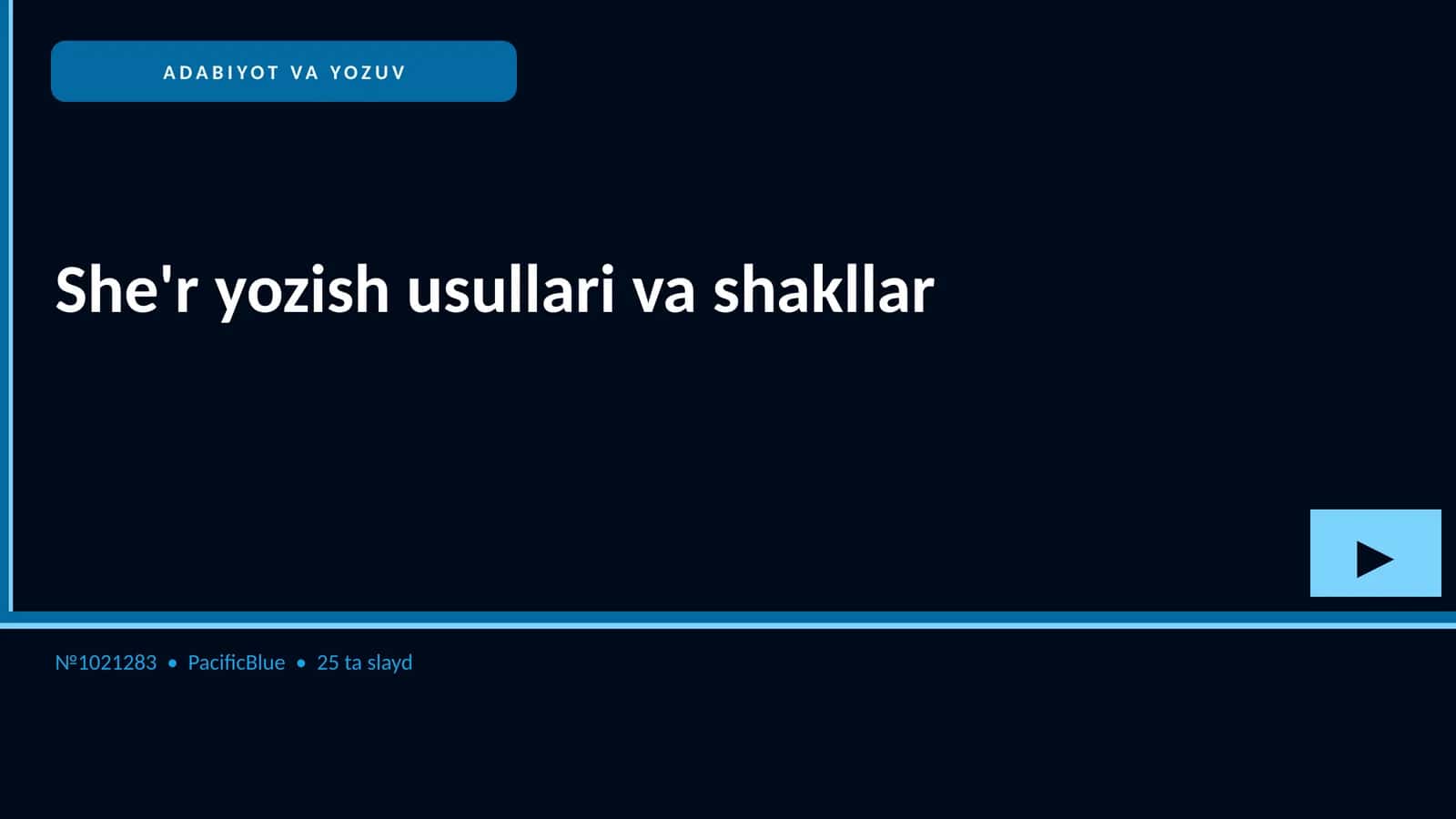 She'r yozish usullari va shakllar 1