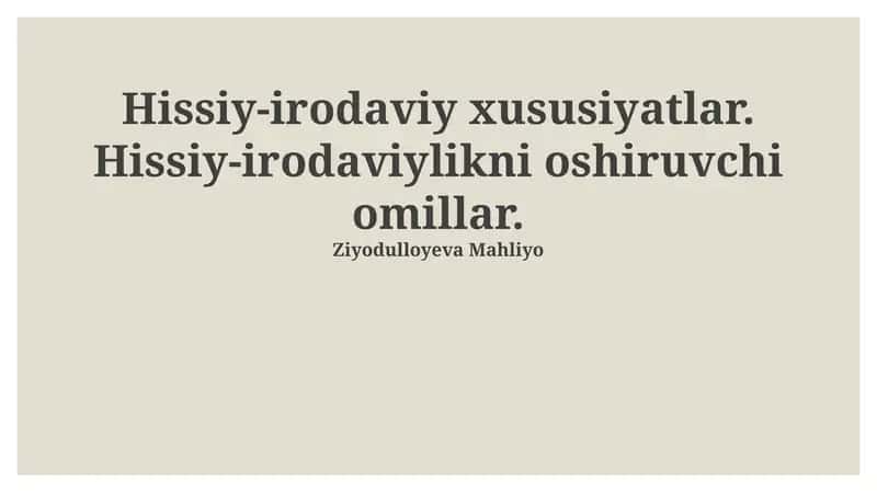 Emotsional-irodaviy xususiyatlar 1