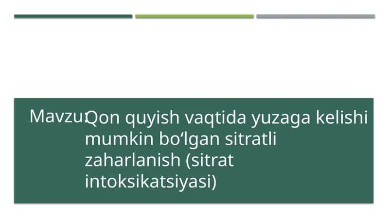 Sitratli zaharlanish 1