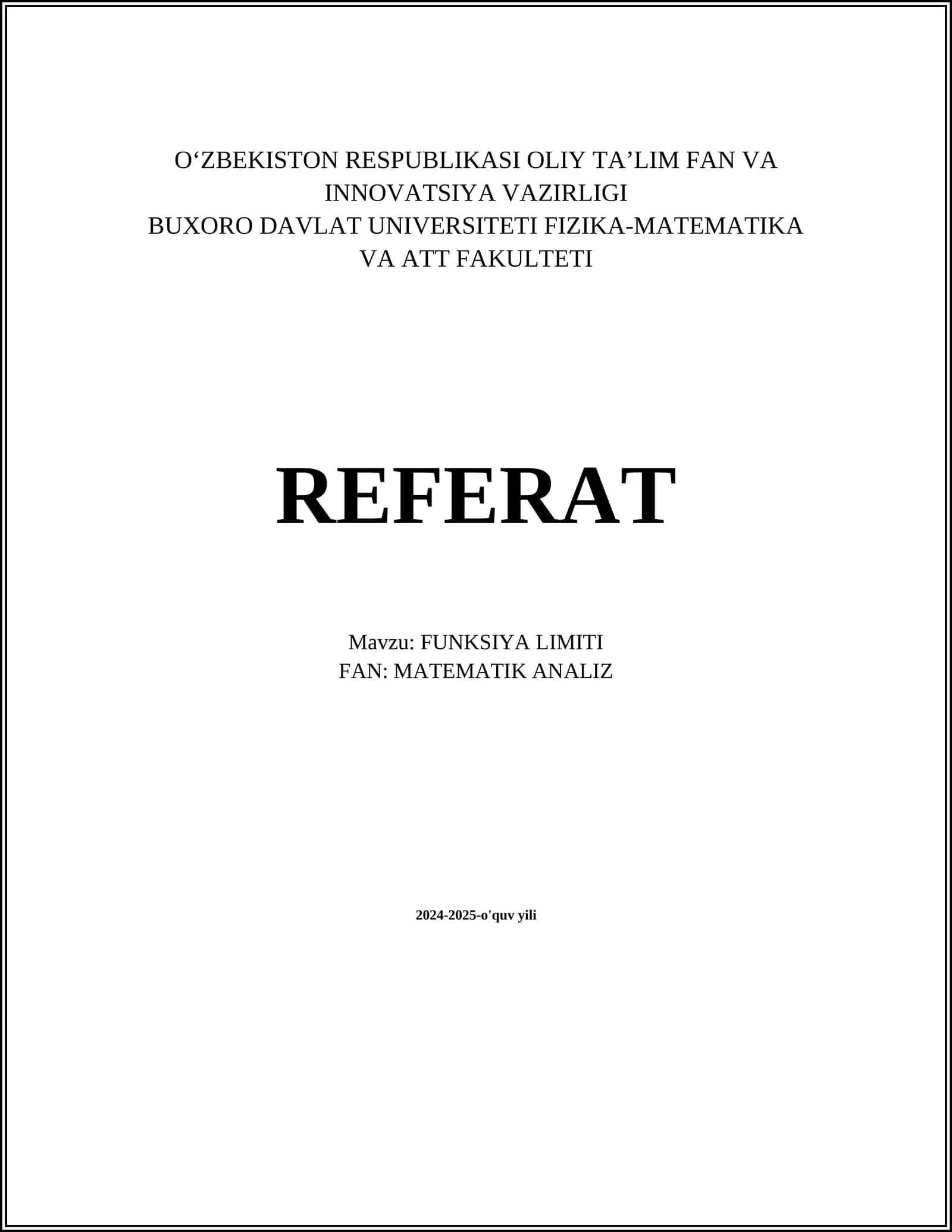 FUNKSIYA LIMITI 1