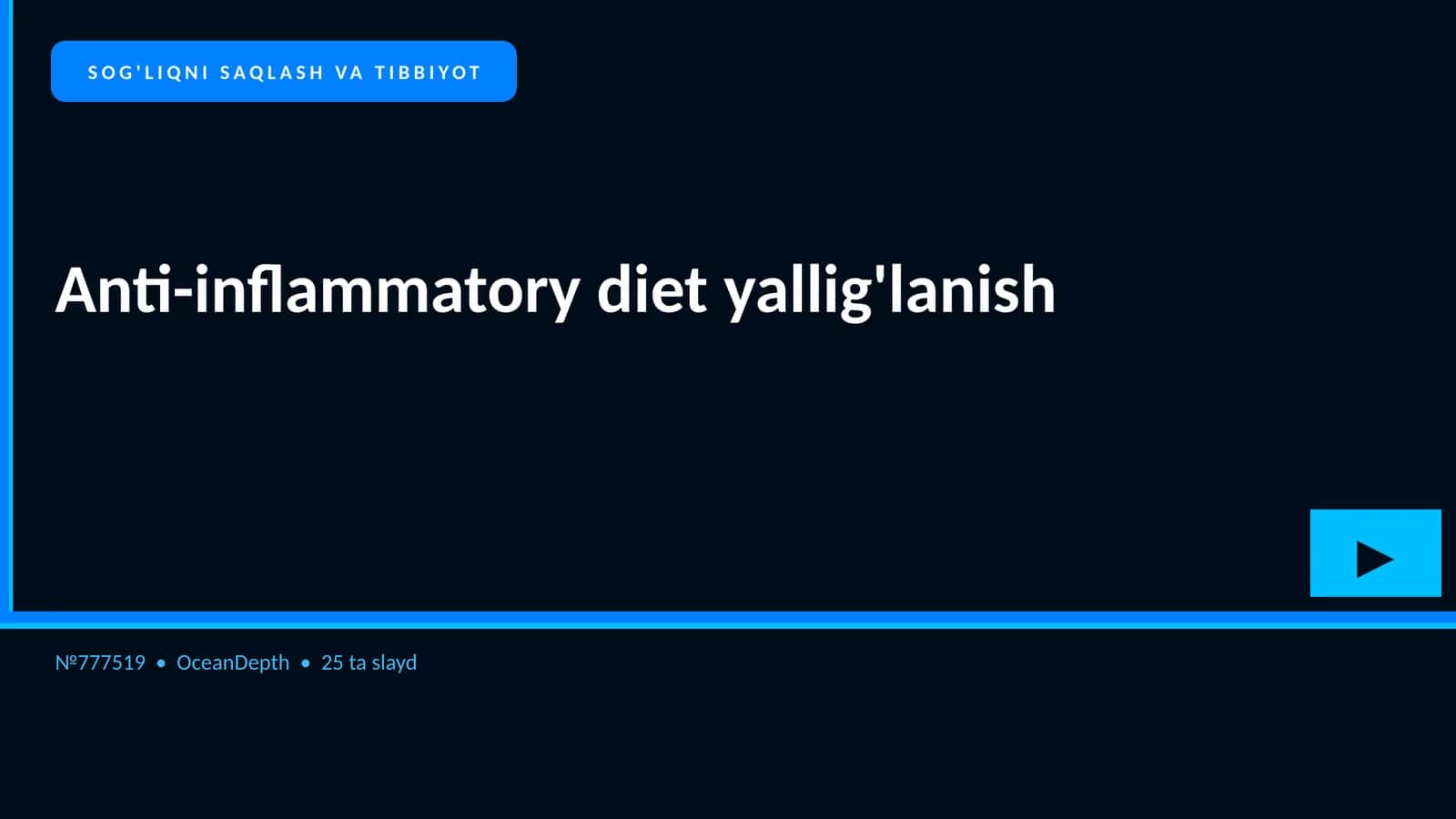 Anti-inflammatory diet yallig'lanish 1