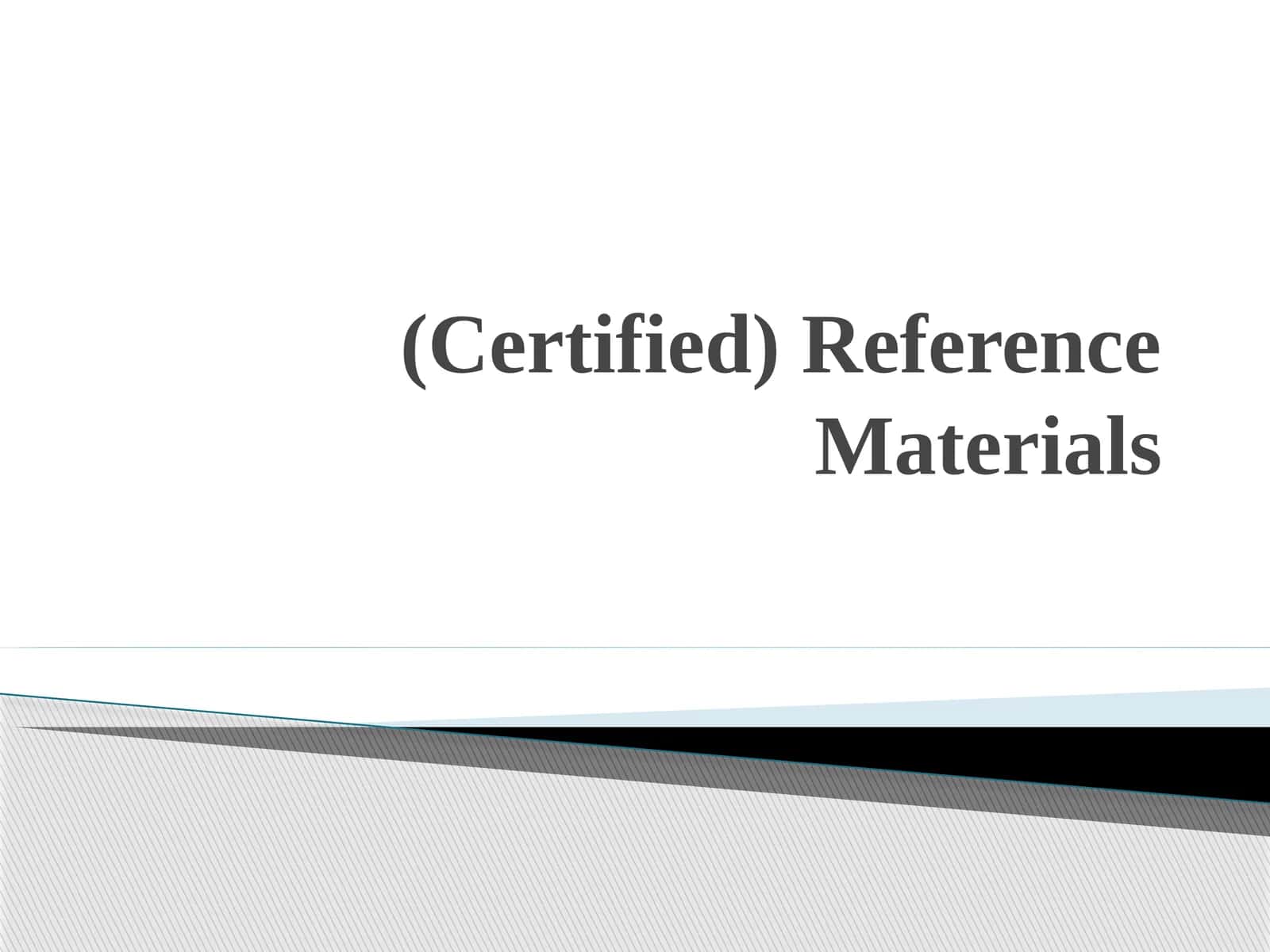 Reference MaterialDefinition 1