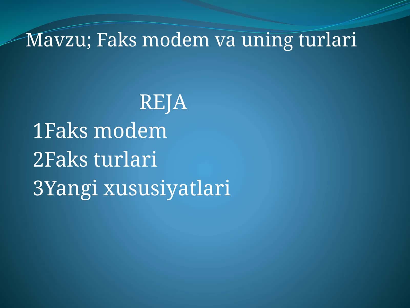 Faksmodem va uning turlari 1