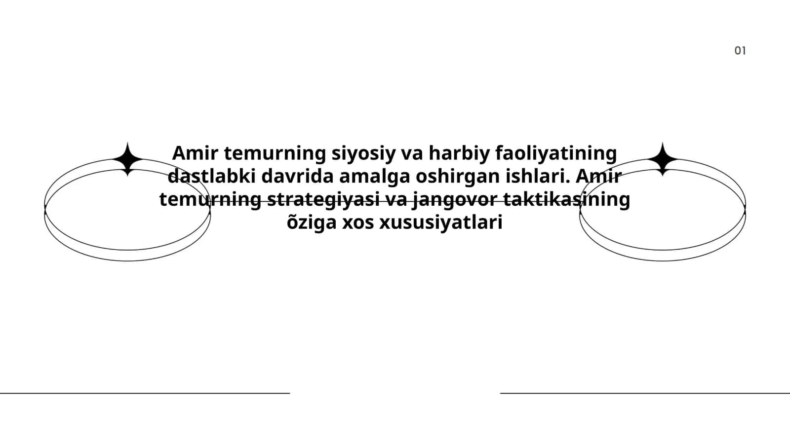 Amir temurning siyosiy va harbiy faoliyatining dastlabki davrida amalga oshirgan ishlari. Amir temurning strategiyasi va jangovor taktikasining õziga xos xususiyatlari 1