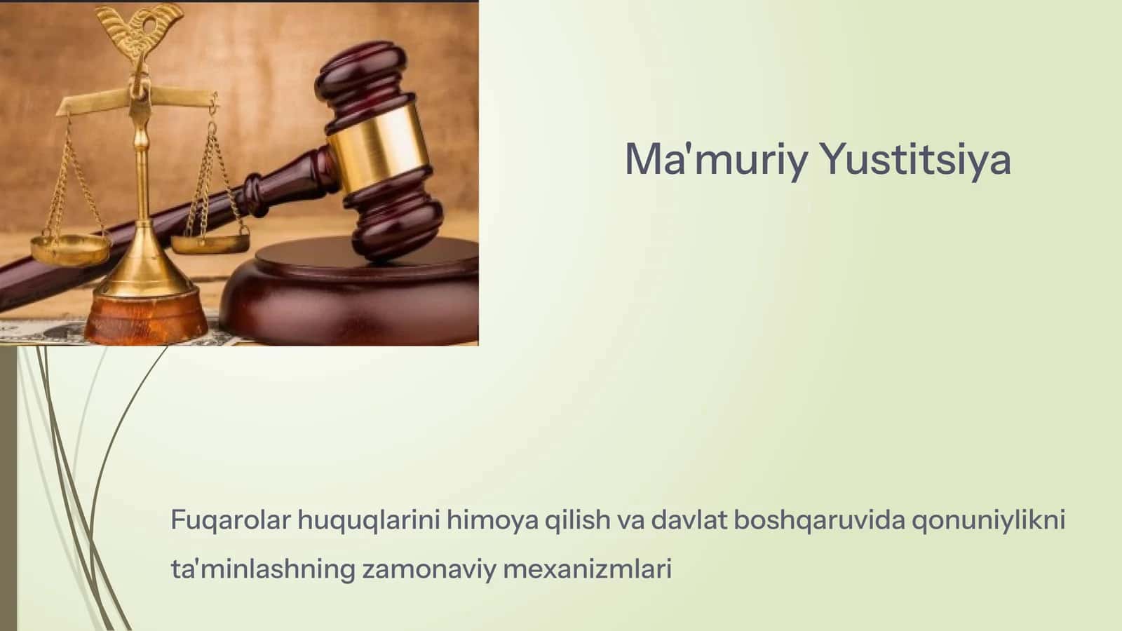 Ma'muriy yustitsiya 1
