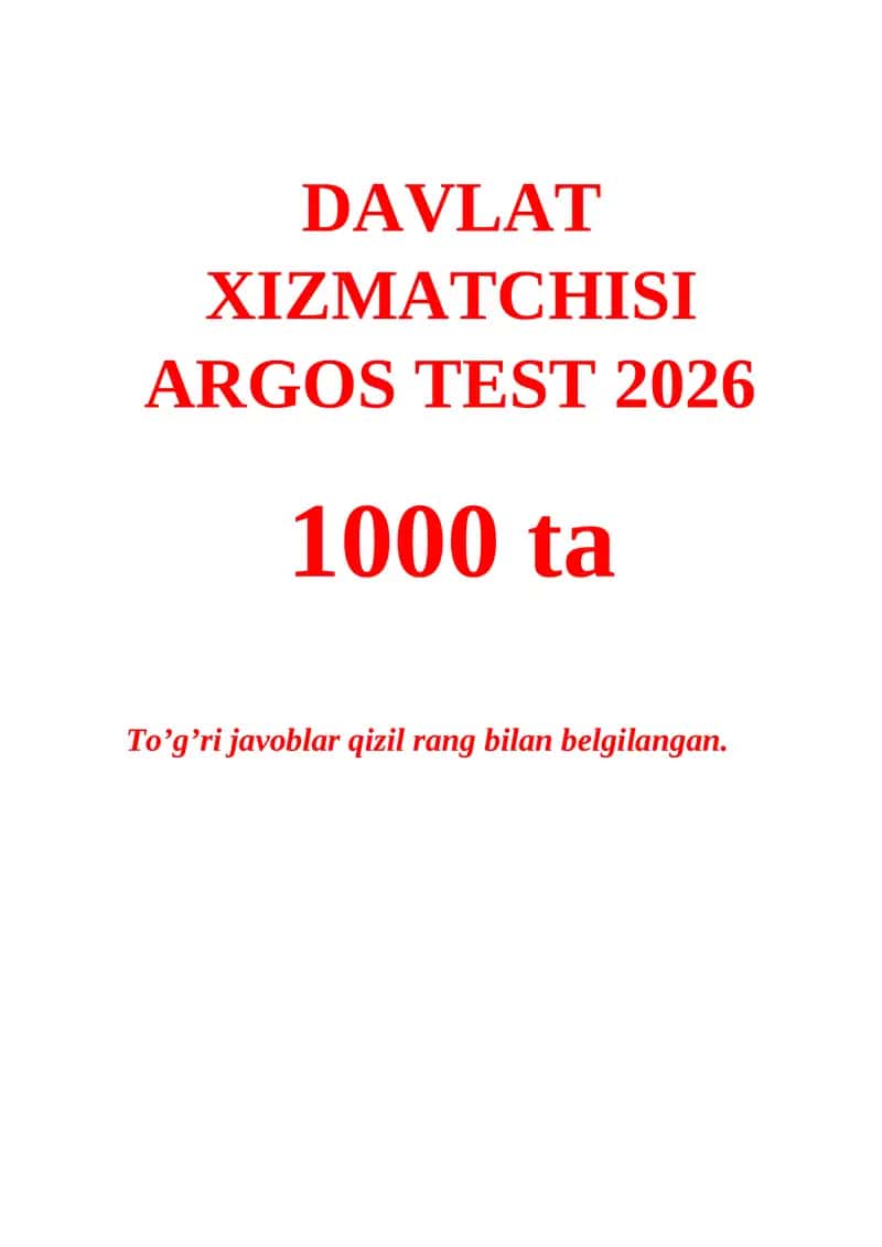 ARGOS TEST 2026 1