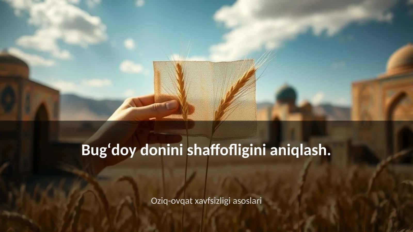 Bugʻdoy donini shaffofligini aniqlash 1