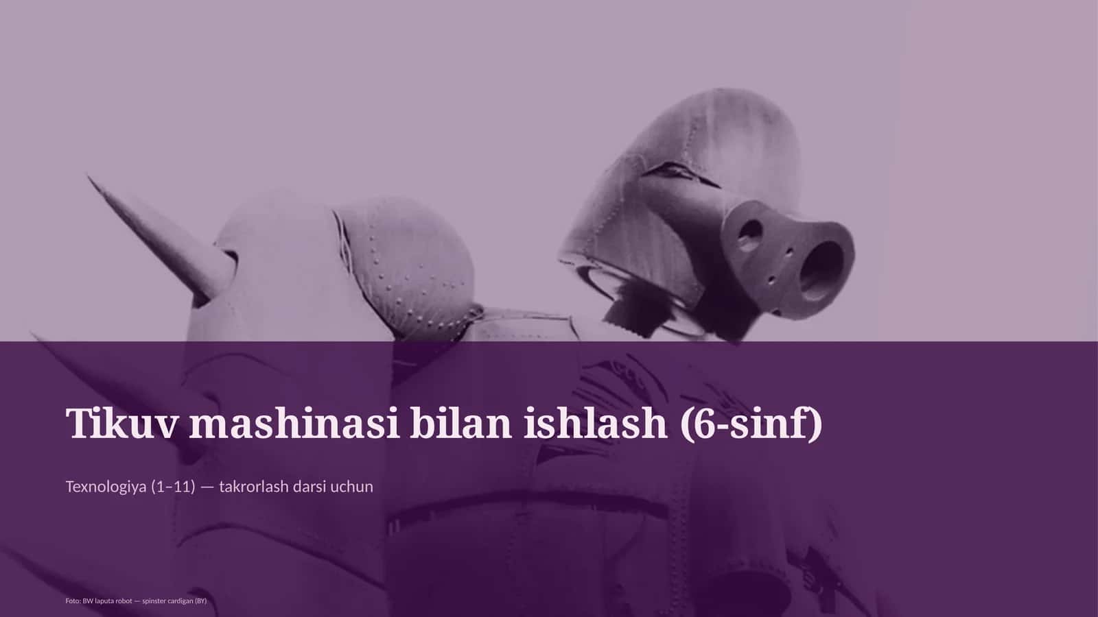 Tikuv mashinasi bilan ishlash (6-sinf) 1