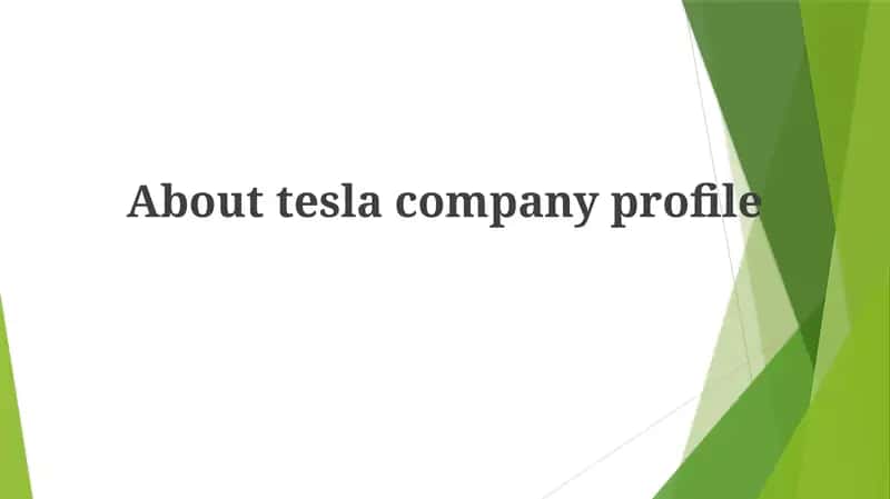 Tesla Company Profile 1