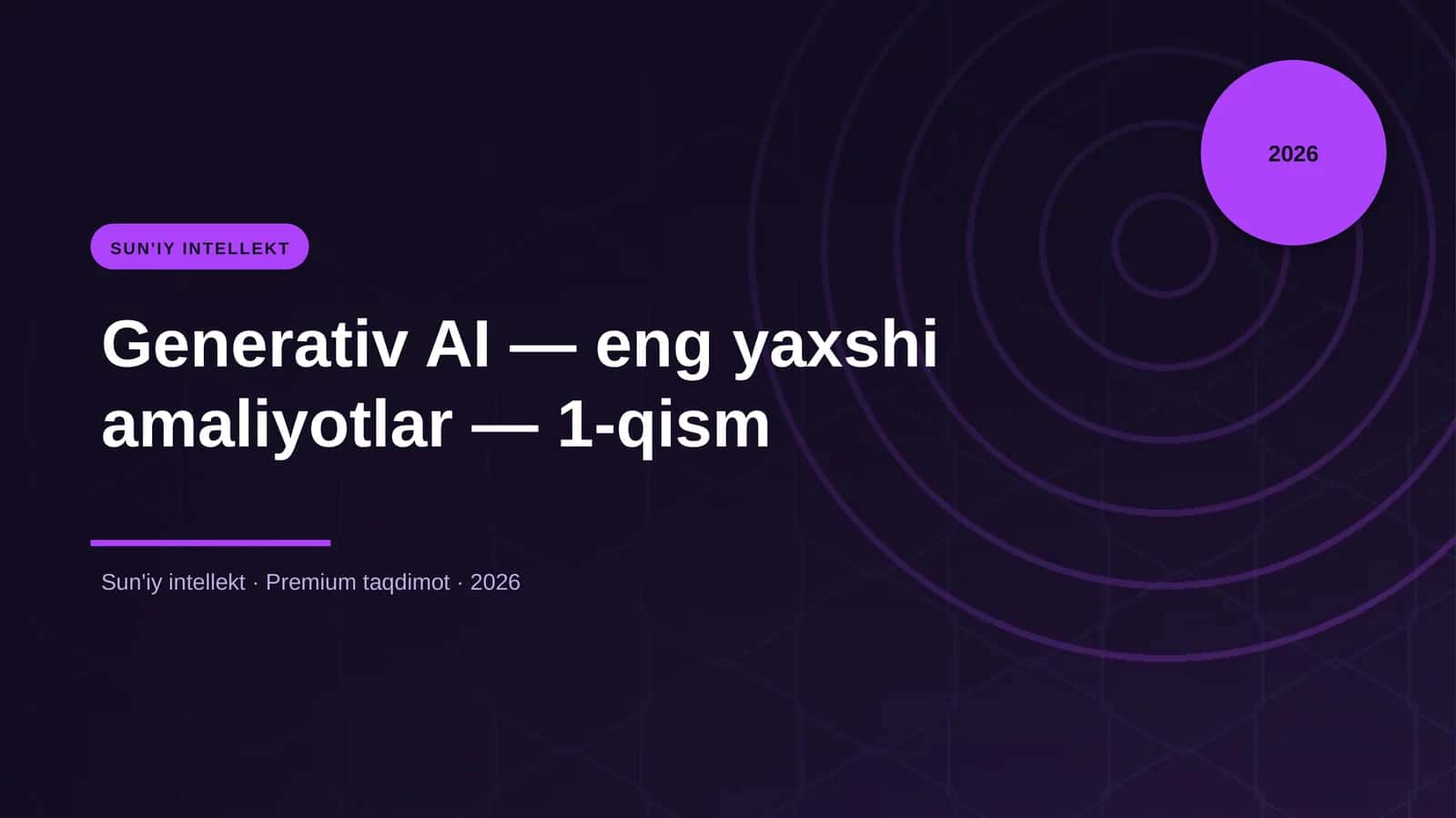 Generativ AI — eng yaxshi amaliyotlar — 1-qism 1