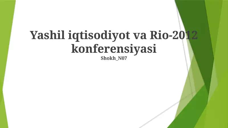 Rio-2012 konferensiyasi 1