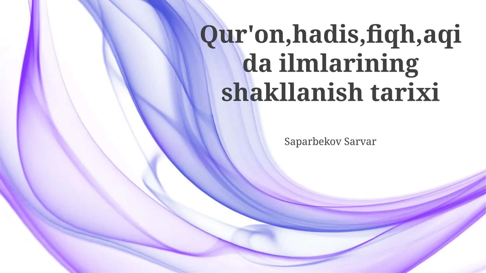 Qur'onning shakllanish tarixi 1