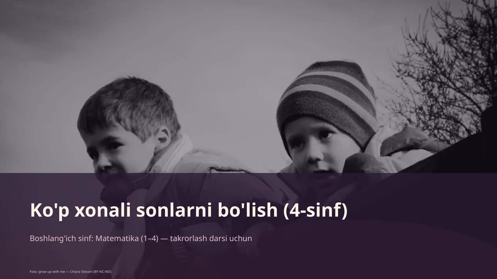 Ko'p xonali sonlarni bo'lish (4-sinf) 1