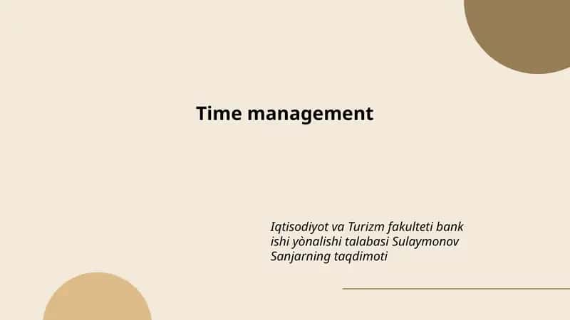 Time management 1