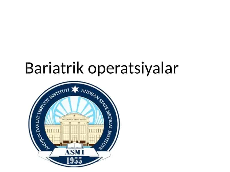 Bariatrikoperatsiyalar 1