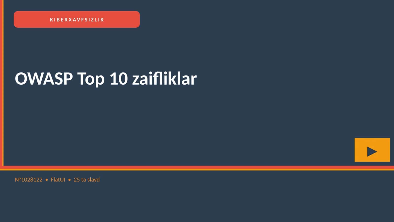 OWASP Top 10 zaifliklar 1