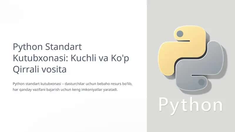 Python Standart Kutubxonasi 1