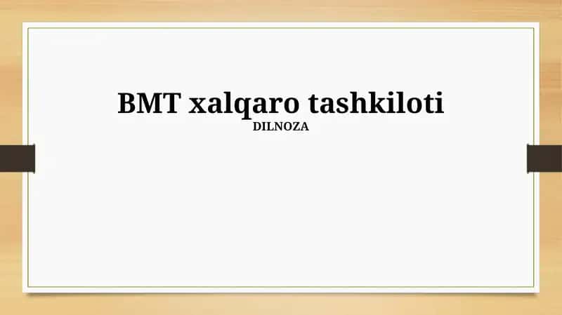BMT: Tarixi va Rivojlanishi 1
