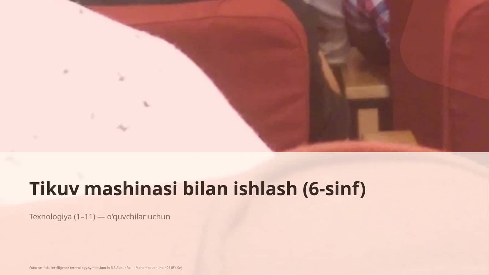 Tikuv mashinasi bilan ishlash (6-sinf) 1