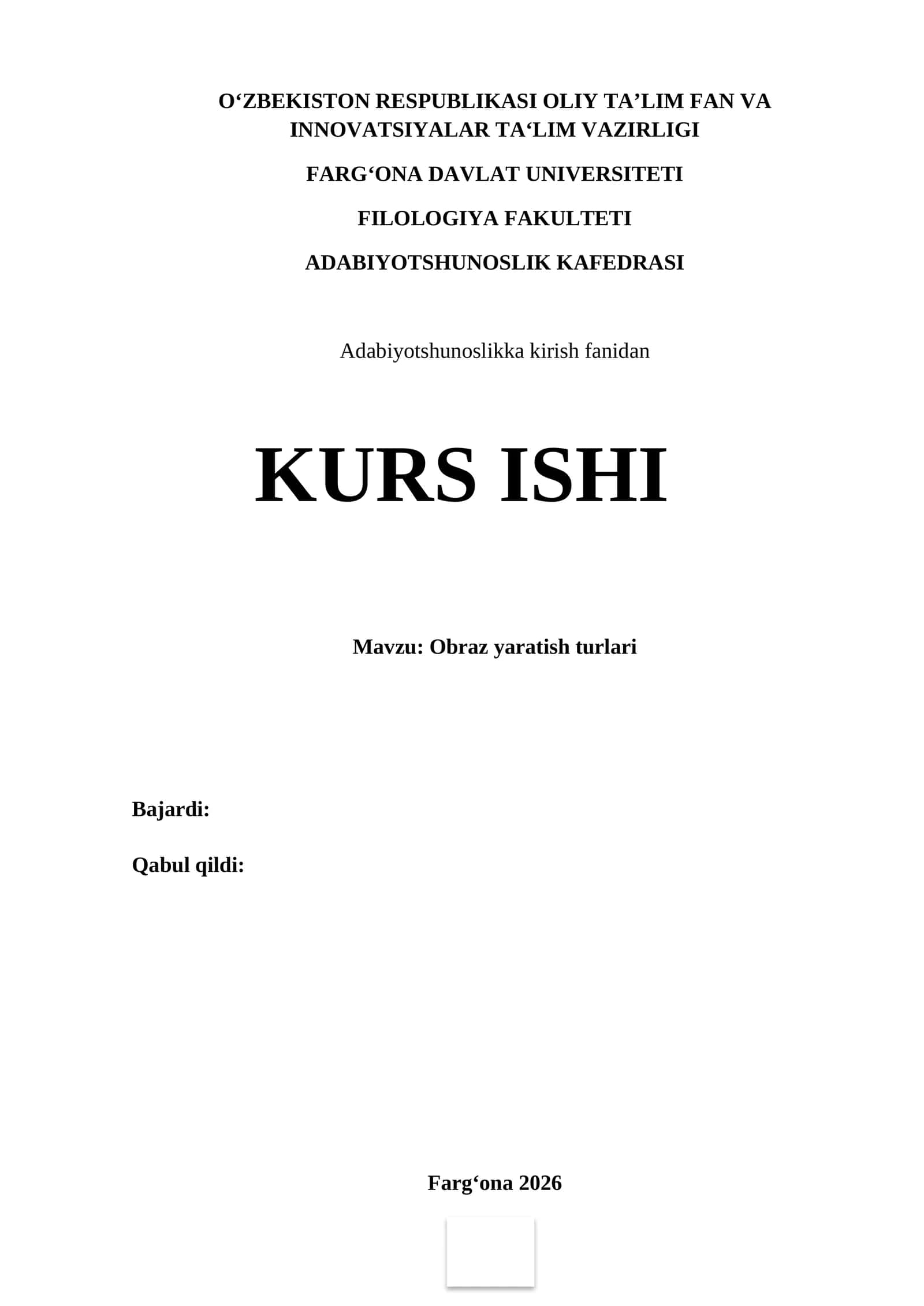 Obraz yaratish turlari 1