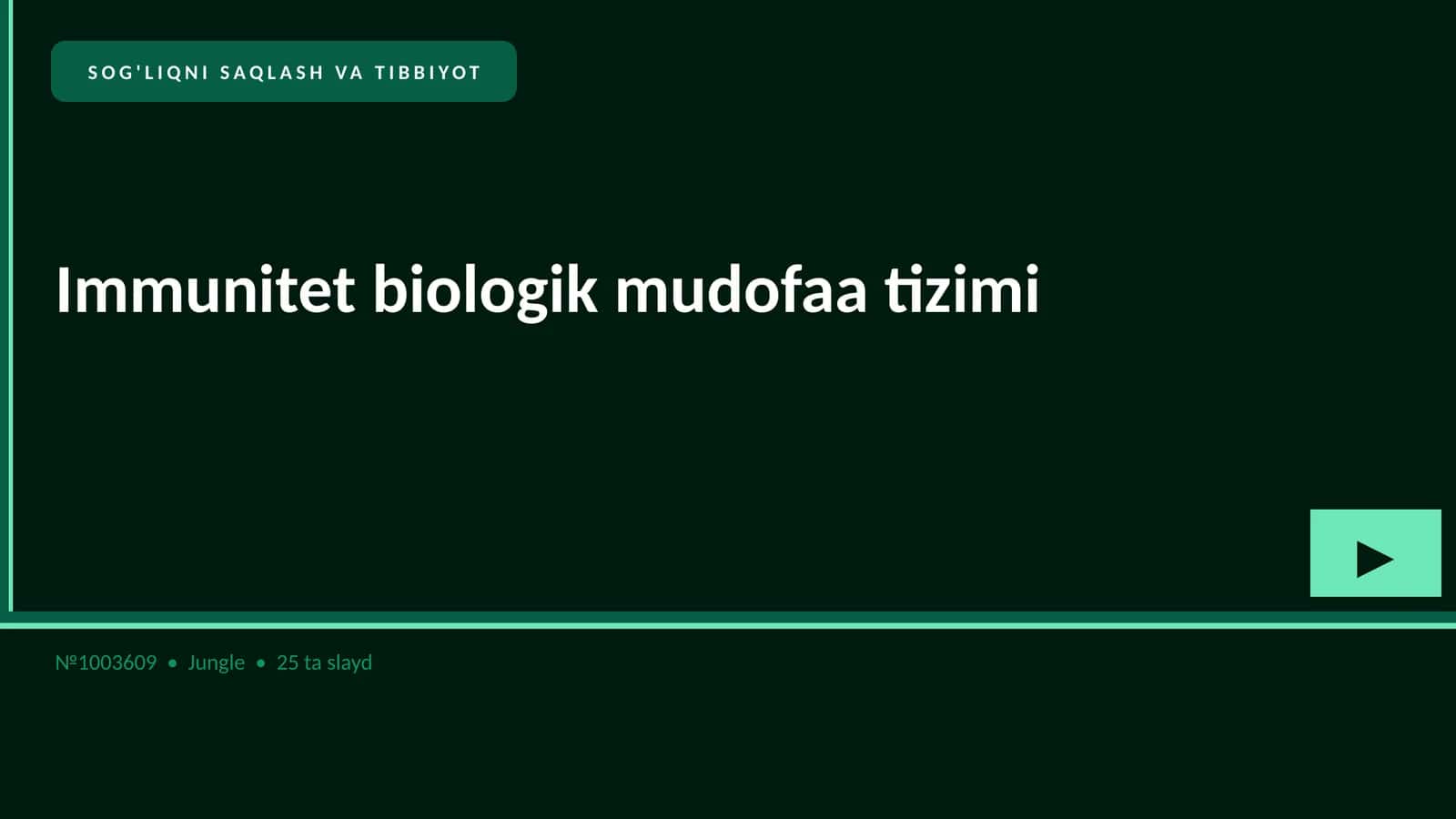 Immunitet biologik mudofaa tizimi 1