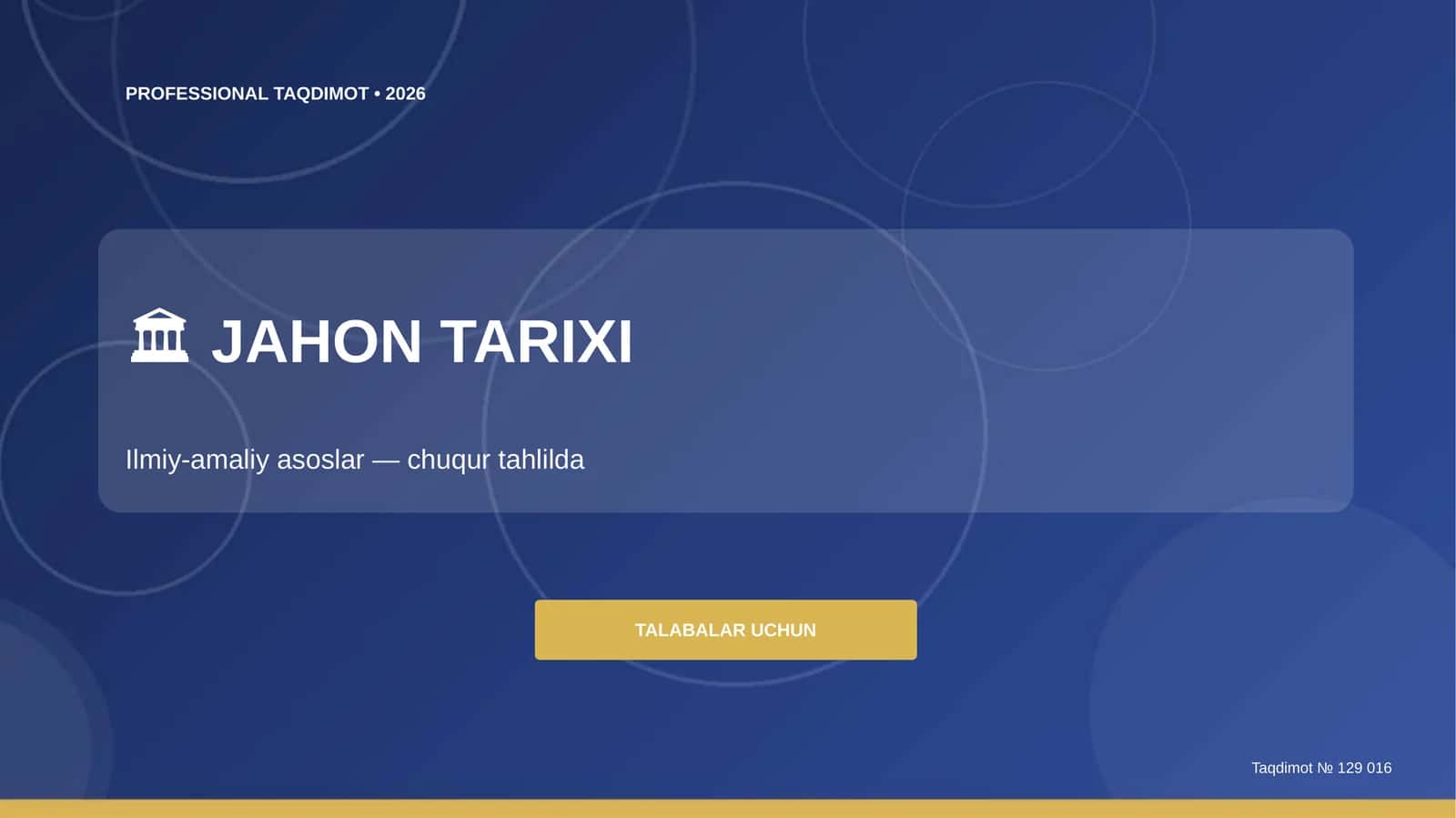 JAHON TARIXI 1