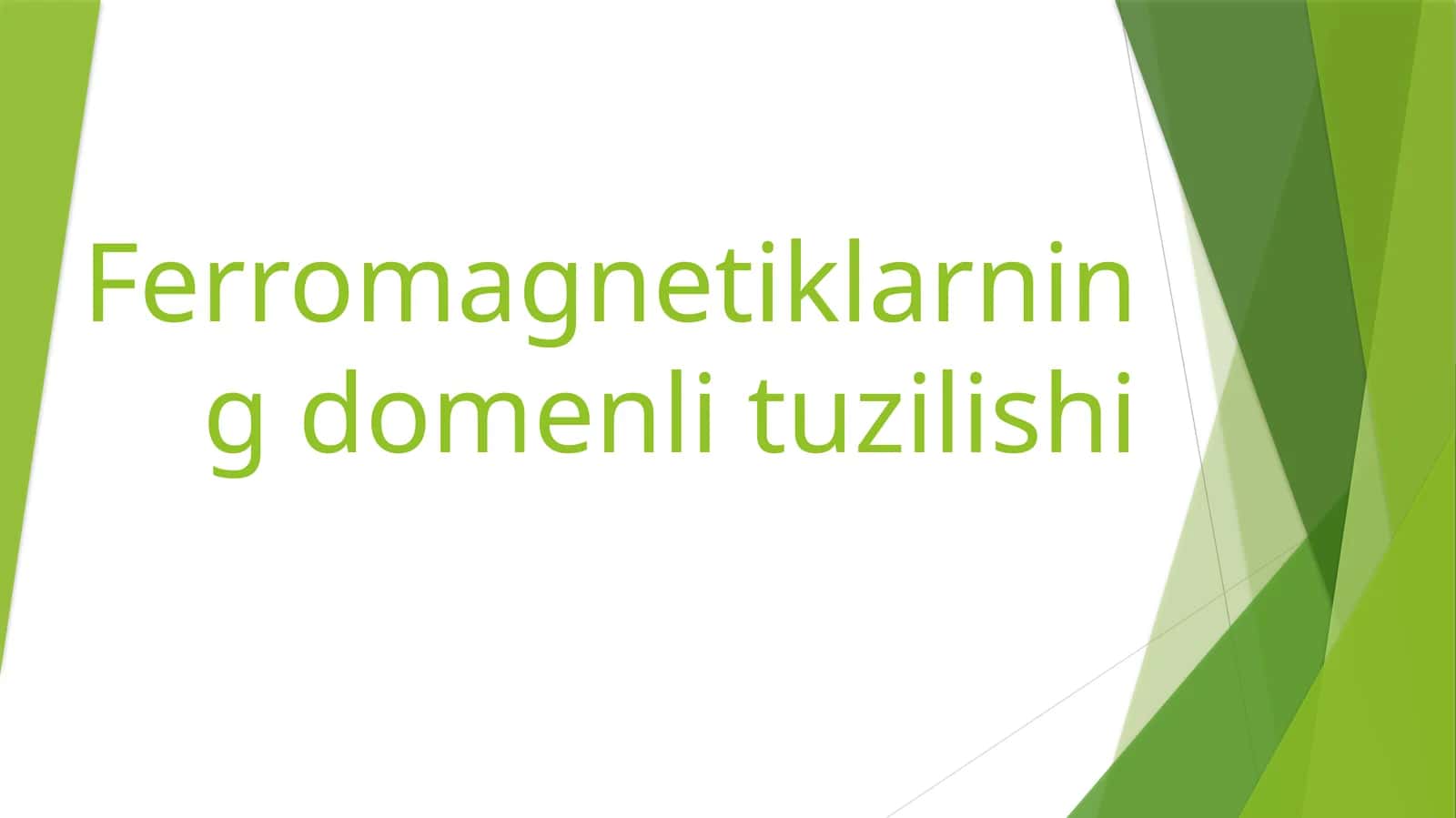 Ferromagnetiklarning domenlari 1