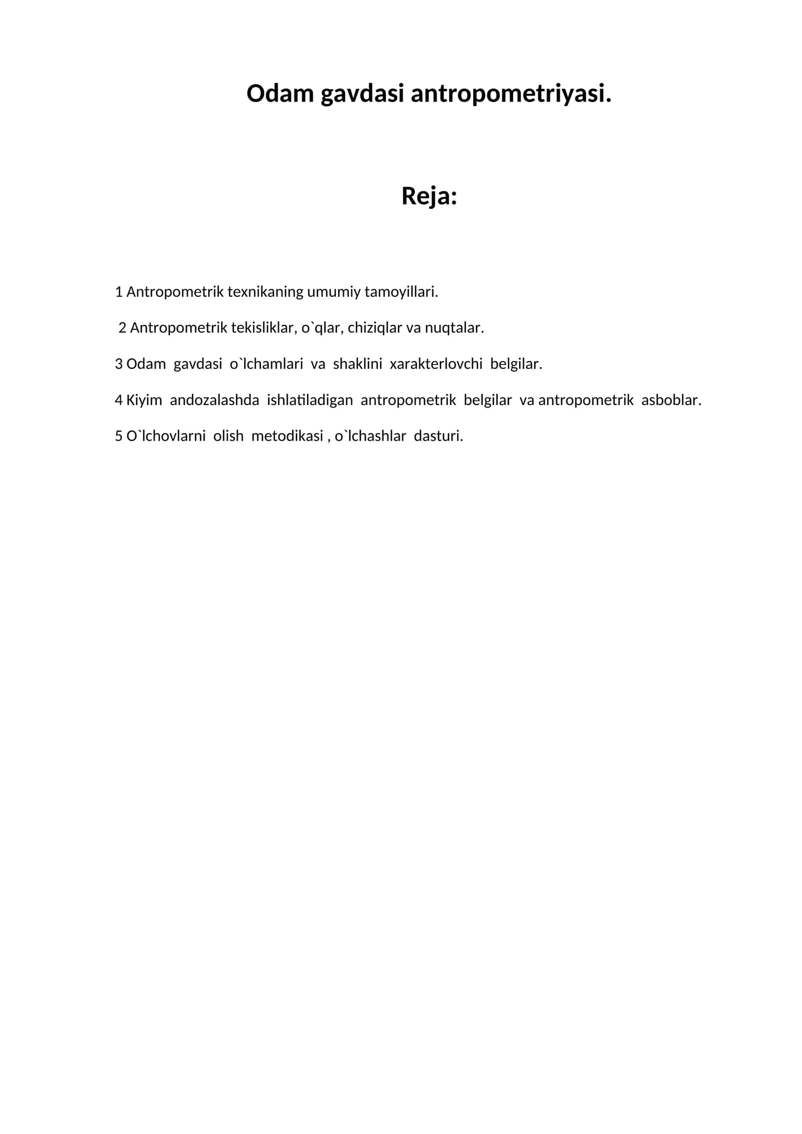 Odam gavdasi antropometriyasi 1