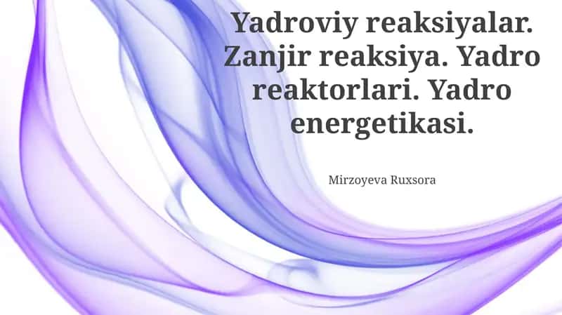 Yadro energiyasi 1