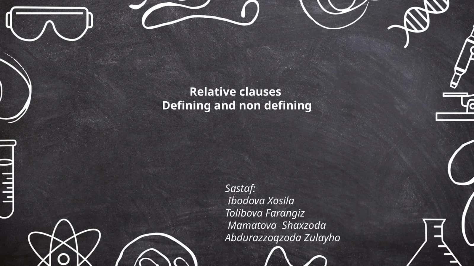 Relative clauses 1