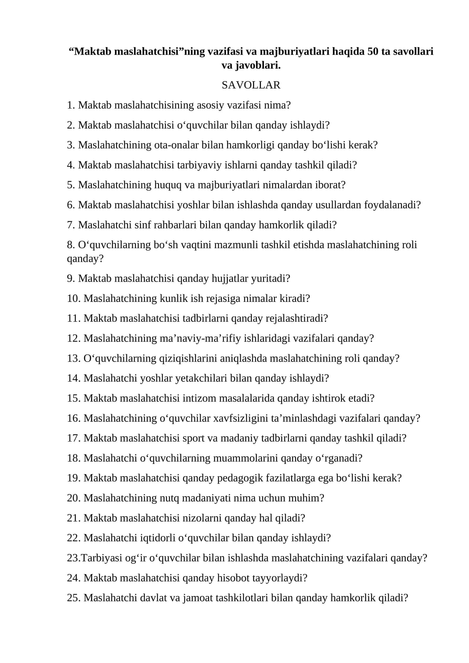Maktab maslahatchisi 1
