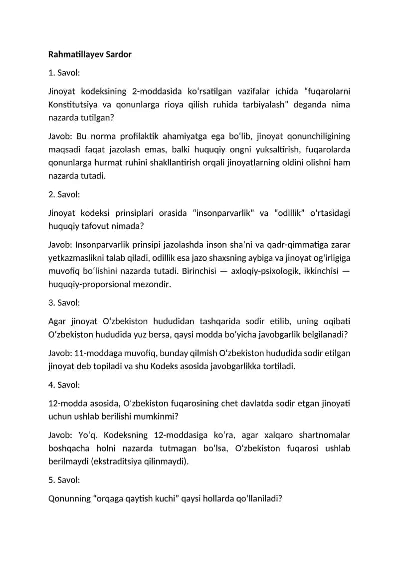 Jinoyat Kodeksi 1