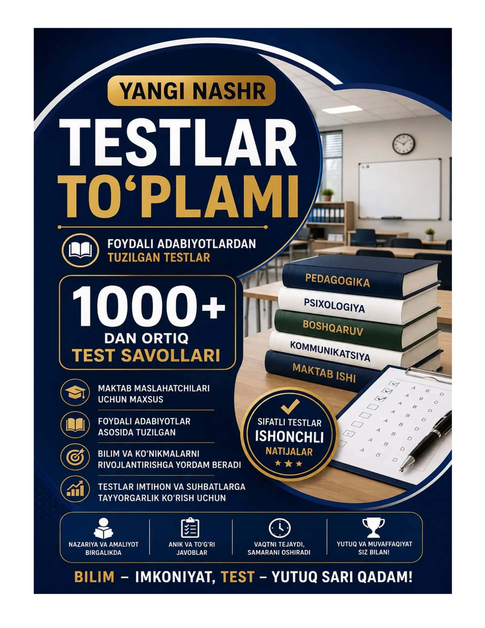 MAKTAB MASLAHATCHISI SAVOLLAR VA JAVOBLAR TO‘PLAMI 1