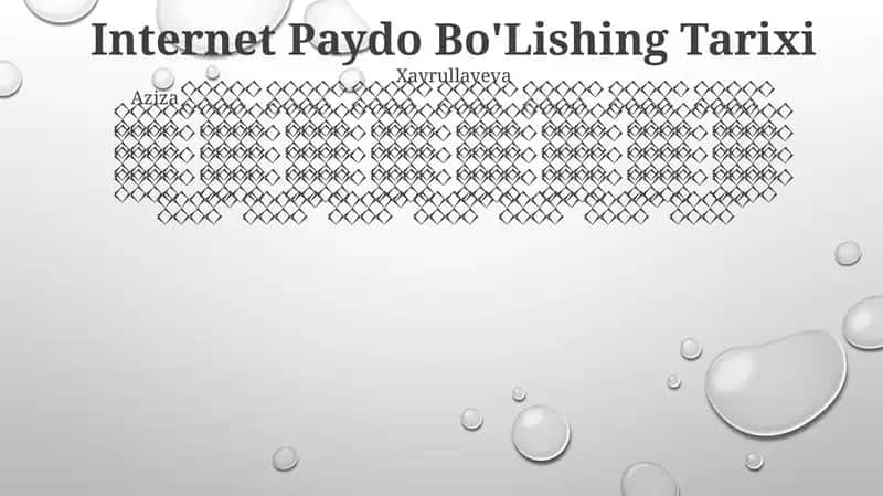 Internet Paydo Bo'Lishing Tarixi 1