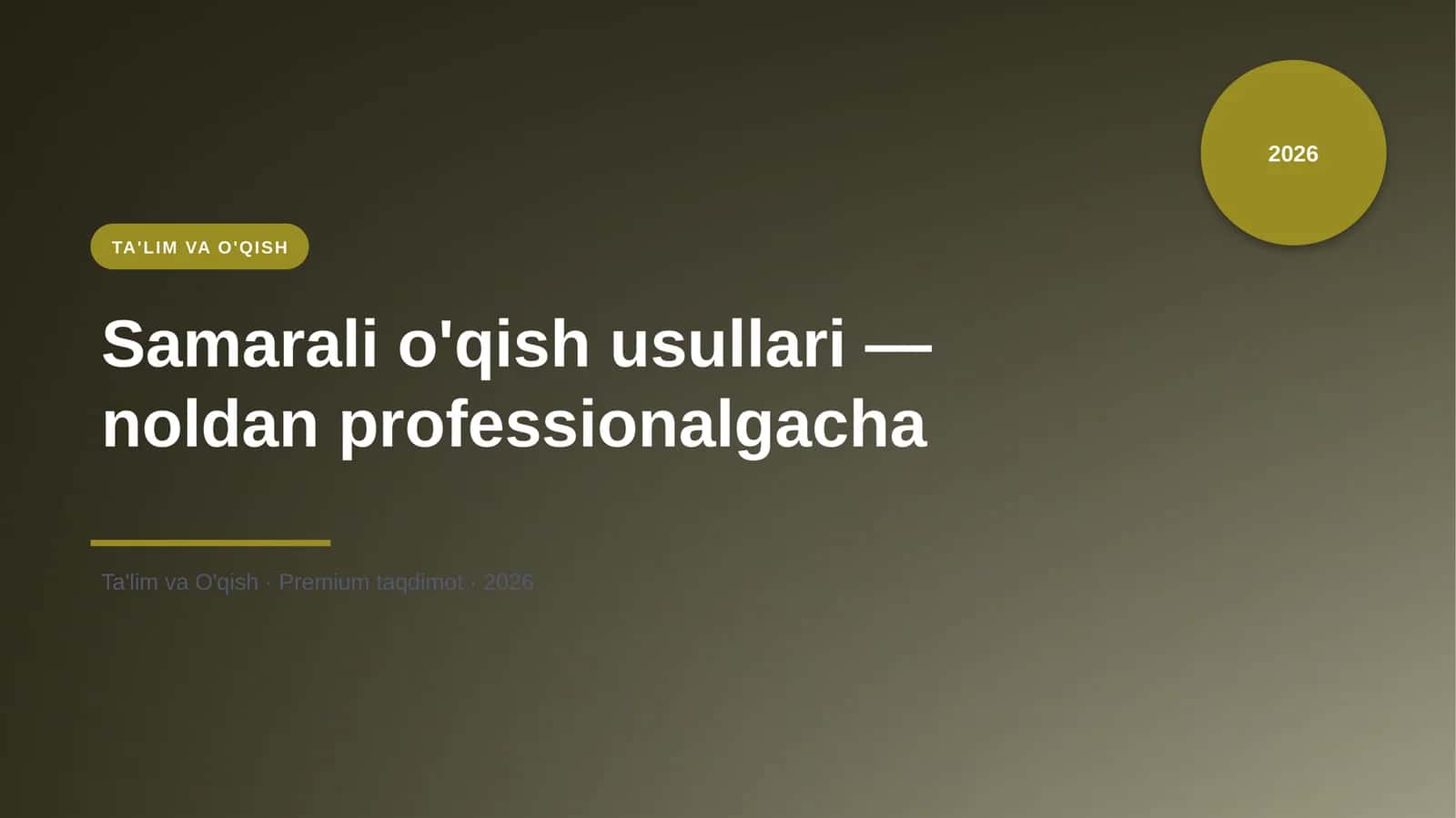 Samarali o'qish usullari — noldan professionalgacha 1