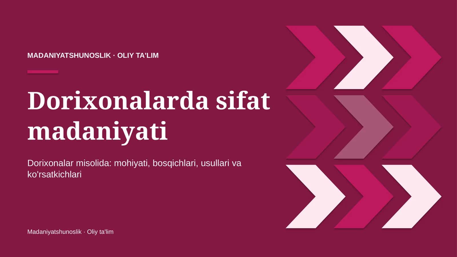 Dorixonalar misolida: mohiyati, bosqichlari, usullari va ko'rsatkichlari 1