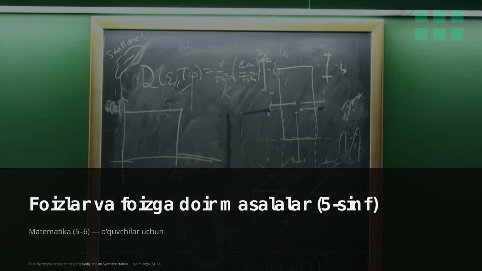 Foizlar va foizga doir masalalar (5-sinf) 1