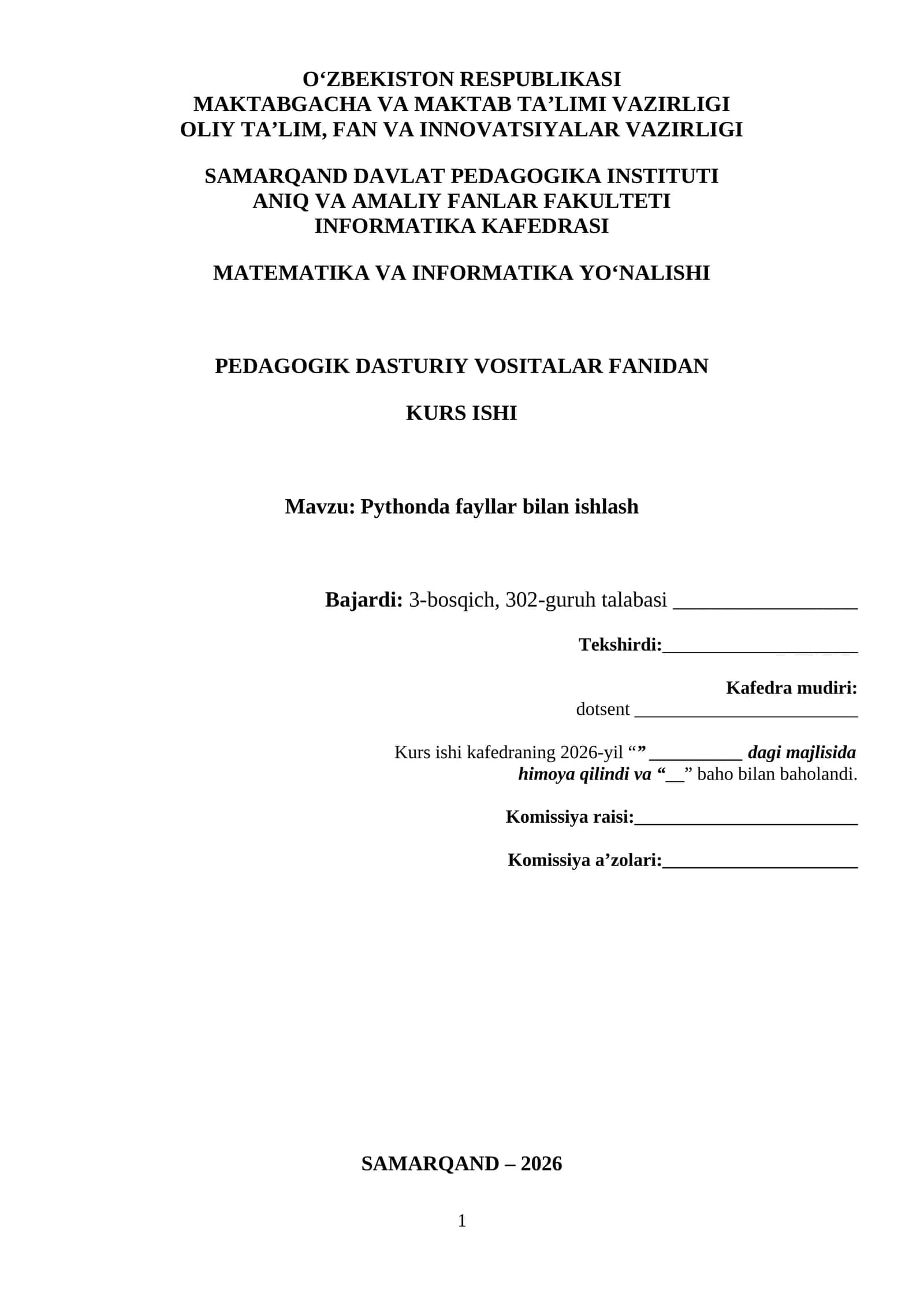 Pythonda fayllar bilan ishlash 1