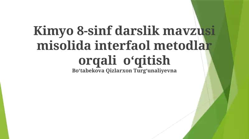8-sinf Kimyo darslik 1