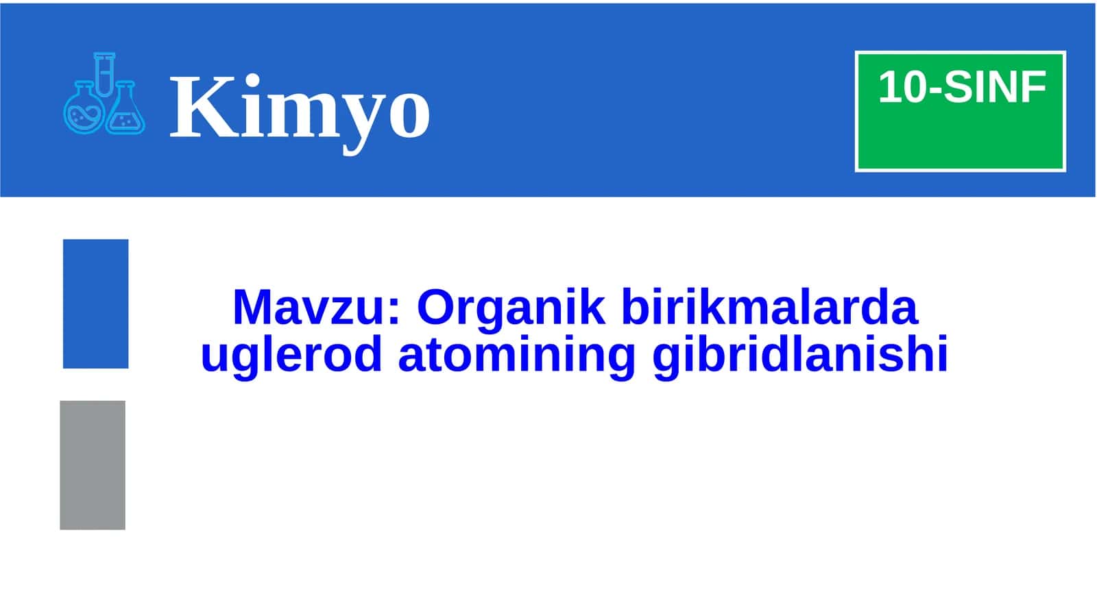 Organik birikmalarda uglerod atomining gibridlanishi 1