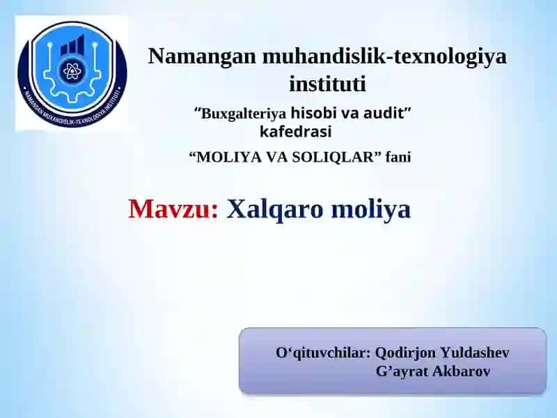 Xalqaro moliya