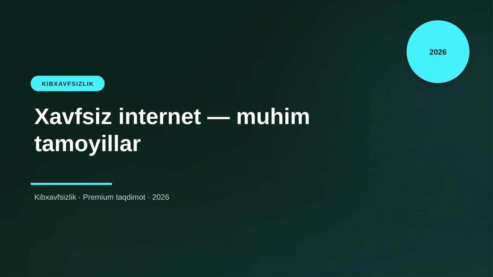 Xavfsiz internet — muhim tamoyillar 1
