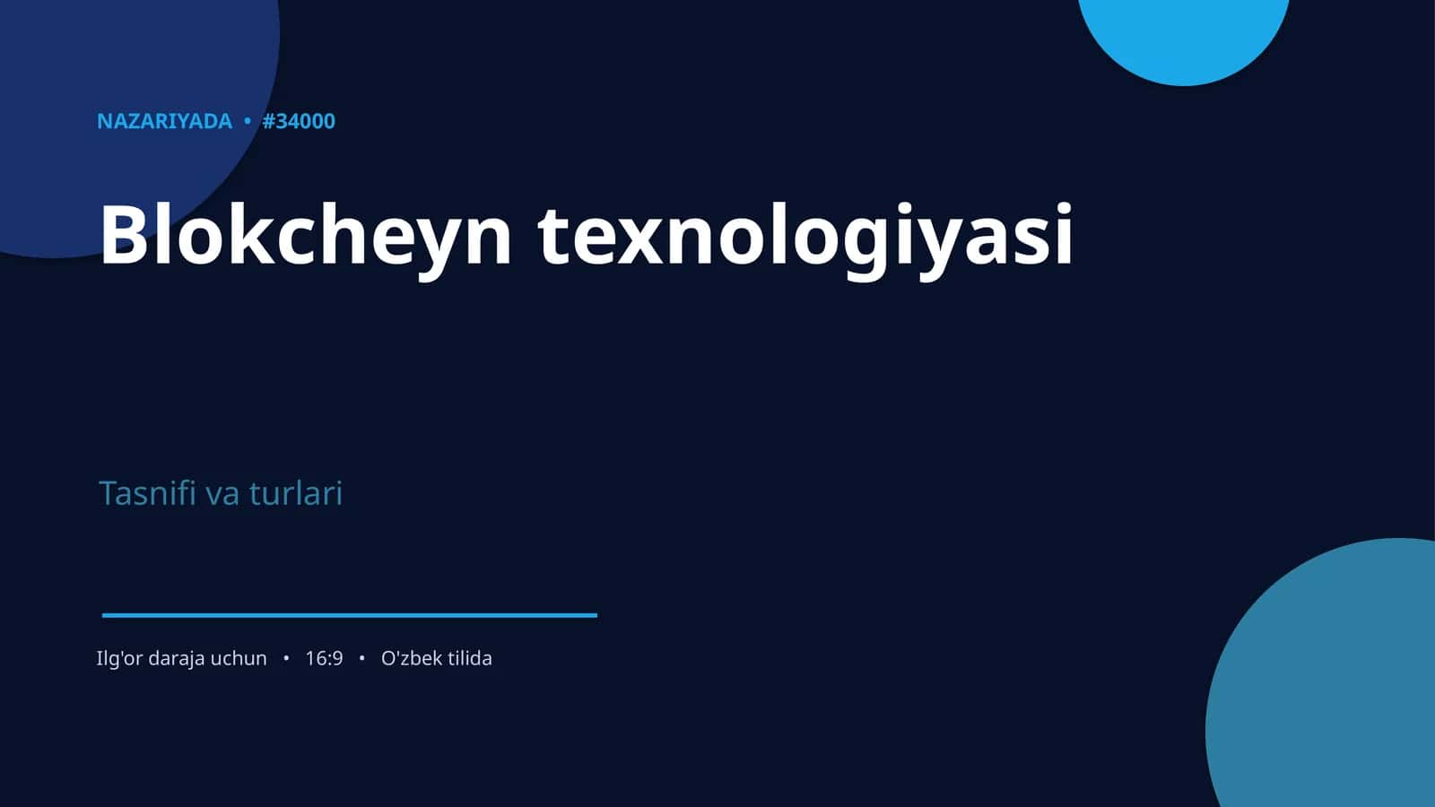 Blokcheyn texnologiyasi 1
