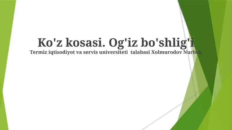Ko'z uyasi anatomiyasi 1