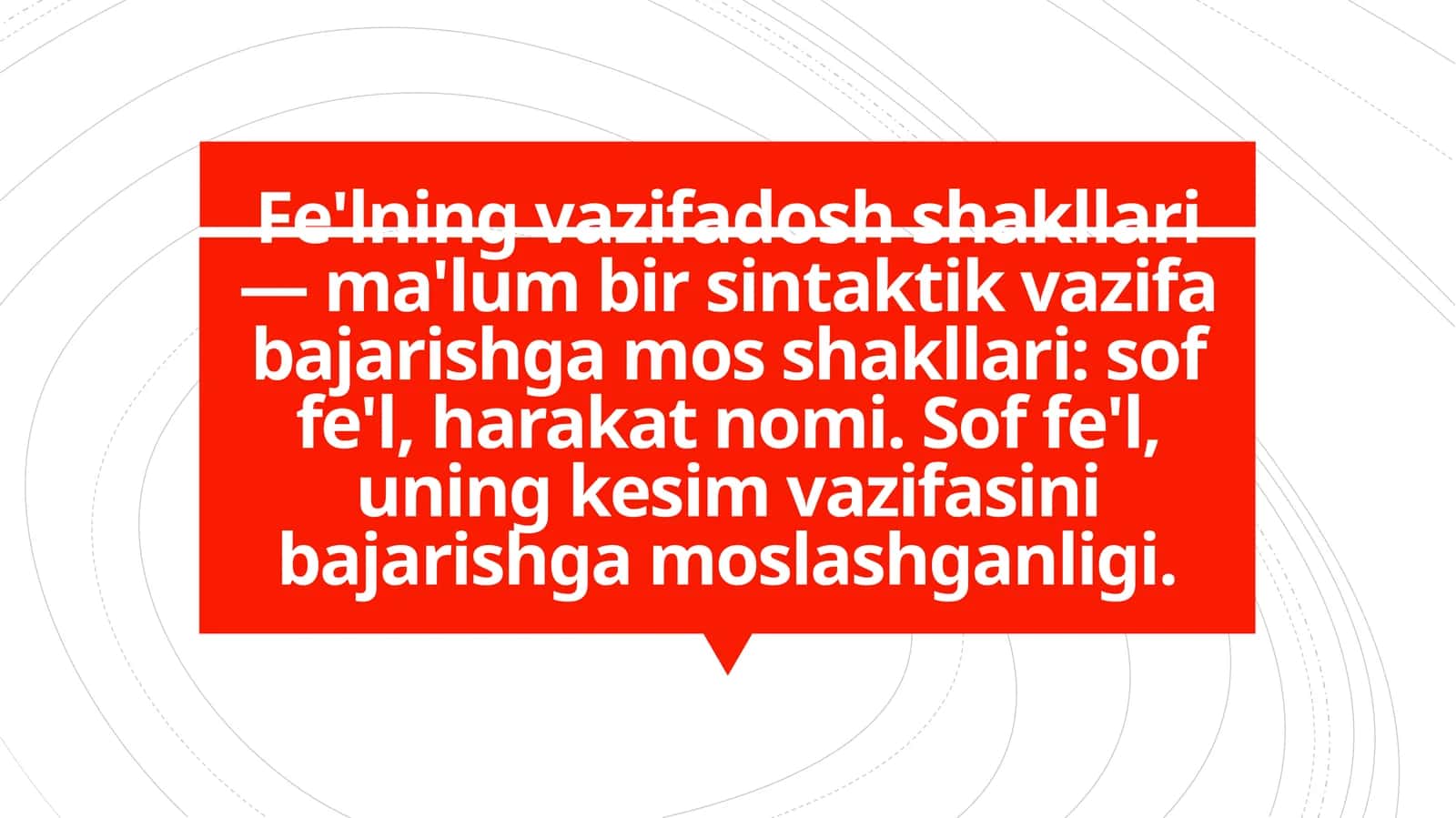 Fe'lning vazifadosh shakllari 1