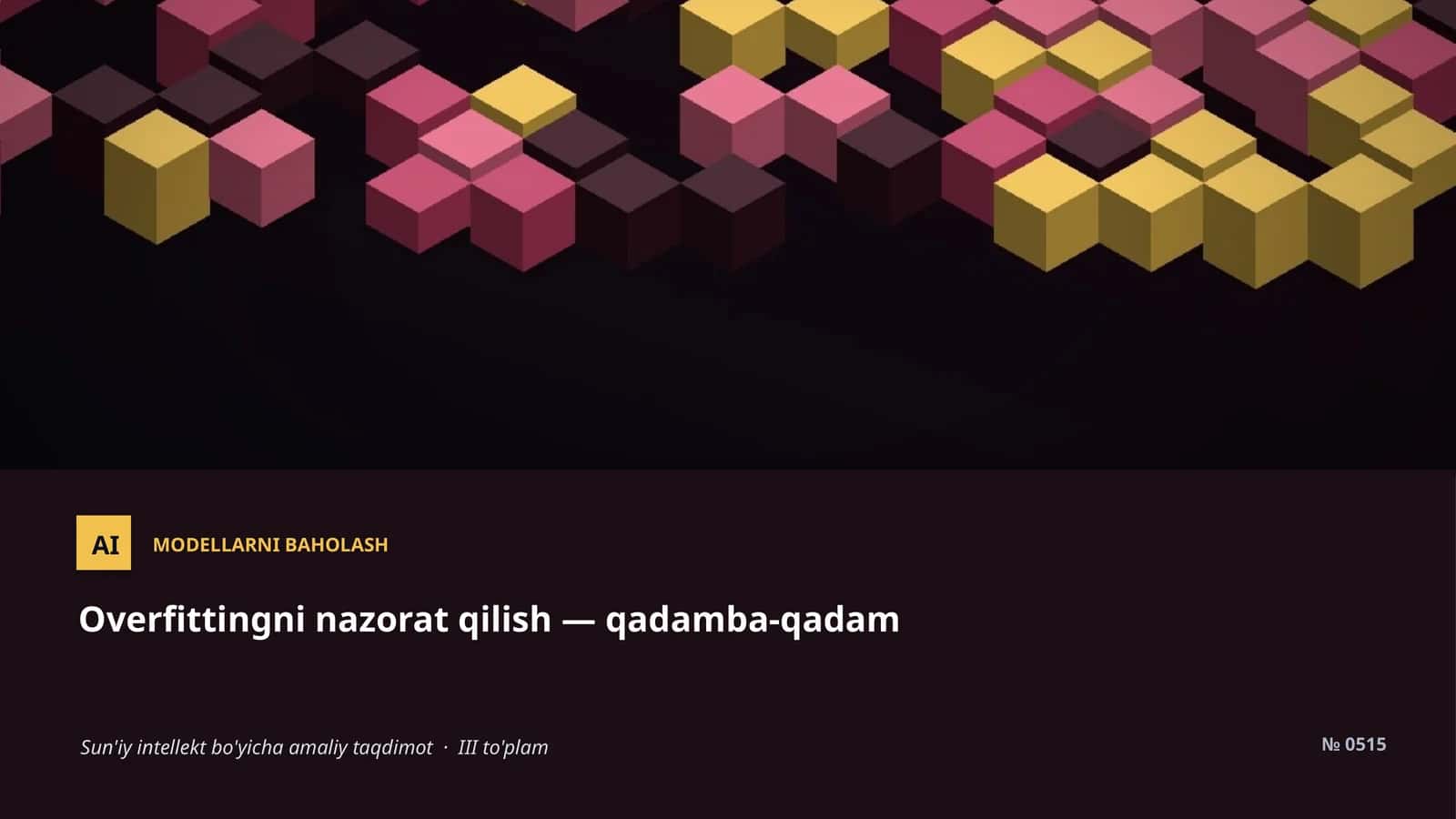 Modellarni baholash 1