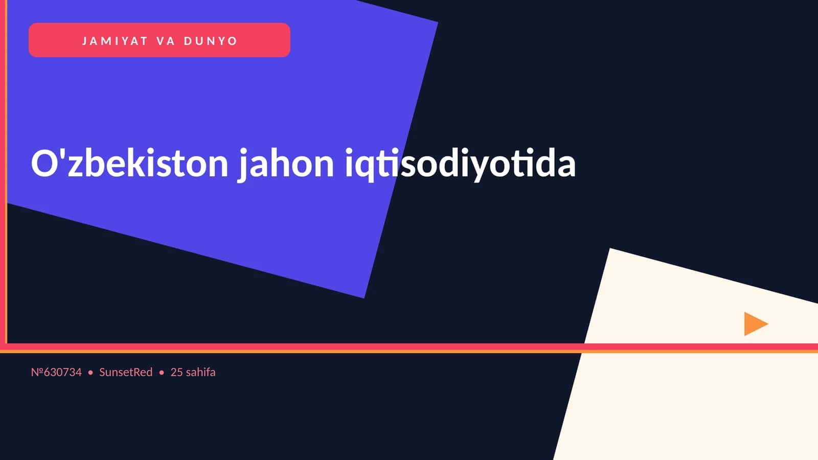 O'zbekiston jahon iqtisodiyotida 1