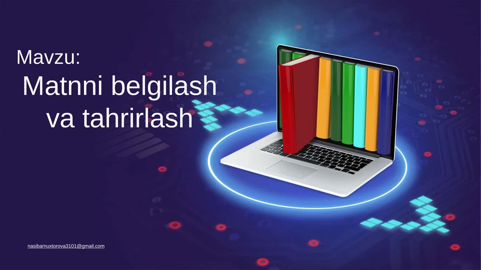 Matnni belgilash va tahrirlash 1